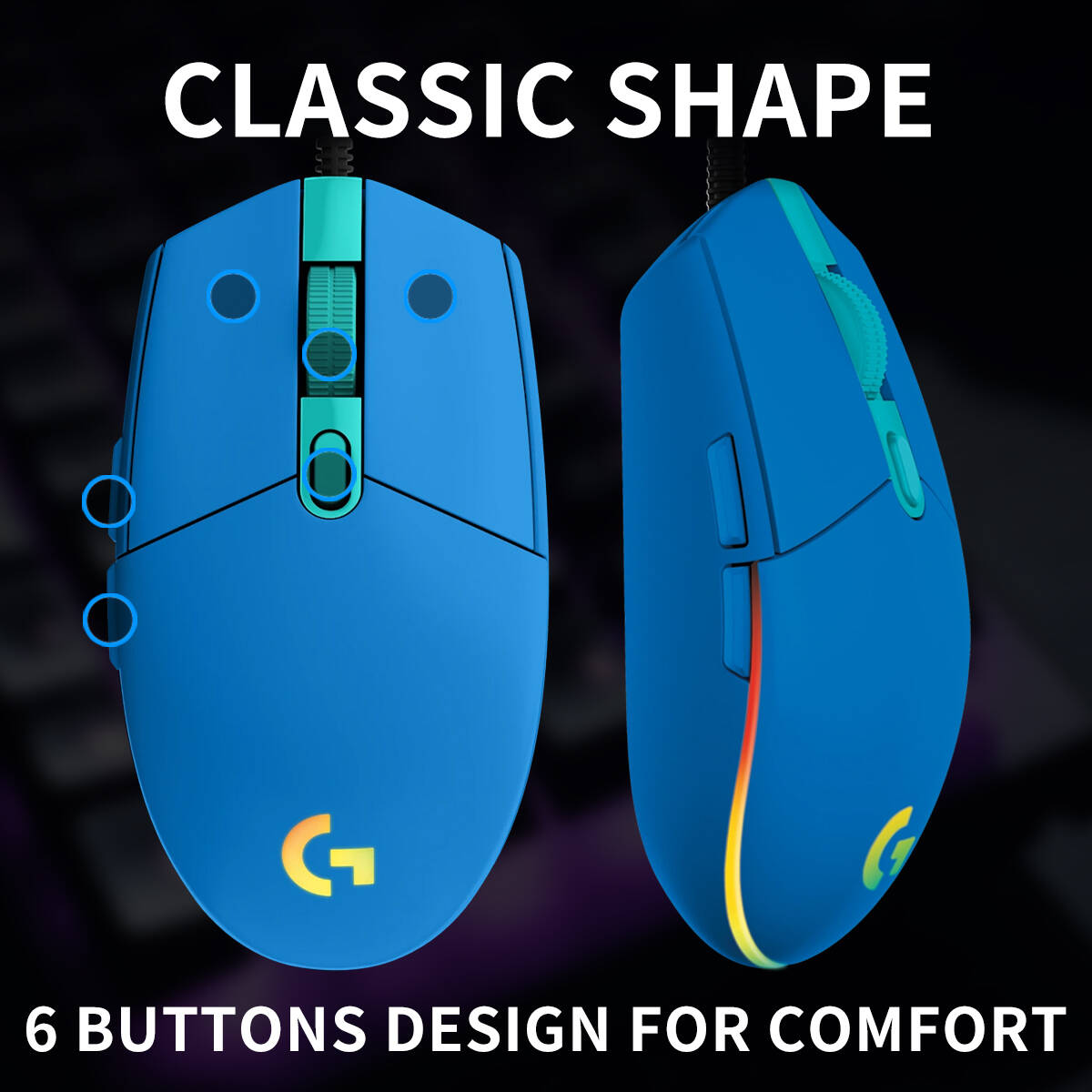 로지텍 G203 유선 게이밍 마우스 미끄럼 방지 고무  - Logitech Mouse G203 리뷰 및 가격