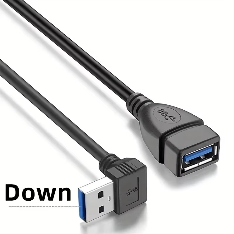 고속 USB 3.0 직각 연장 케이블 90 °   PC - Tech Accessories For Laptop 리뷰 및 가격