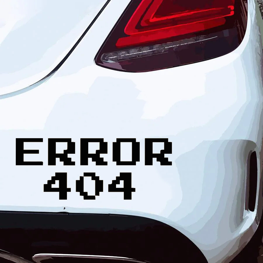 오류 404 픽셀 글꼴 자동차 스티커 Geek Tech - Tech Accessories For Laptop 리뷰 및 가격