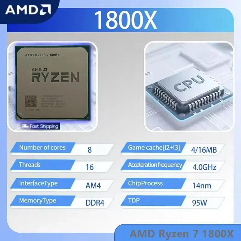 AMD Ryzen 7 1800X CPU R7 1800X - Amd Cpu Ryzen 7 리뷰 및 가격