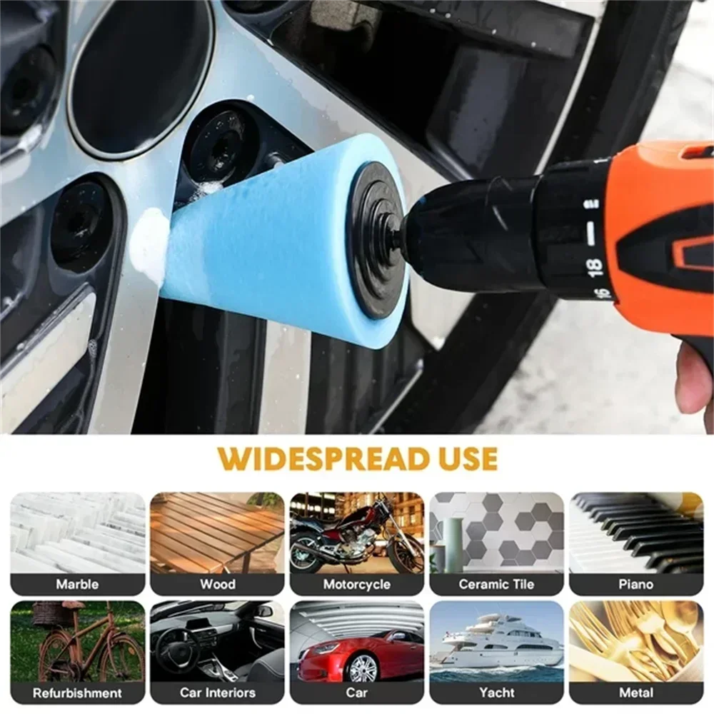 자동차 드릴 광택 스펀지 패드 키트 허브 광택 패드 금 - Tech Car Accessories 리뷰 및 가격