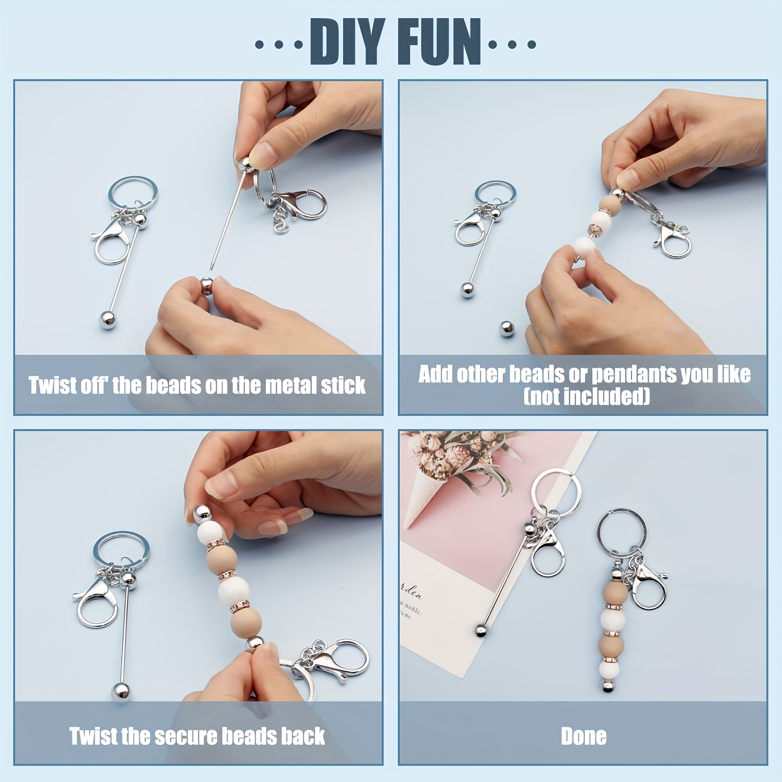 DIY 선물 장식용 다기능 DIY 키체인 블랭크 비즈  - Useful Tech Accessories 리뷰 및 가격