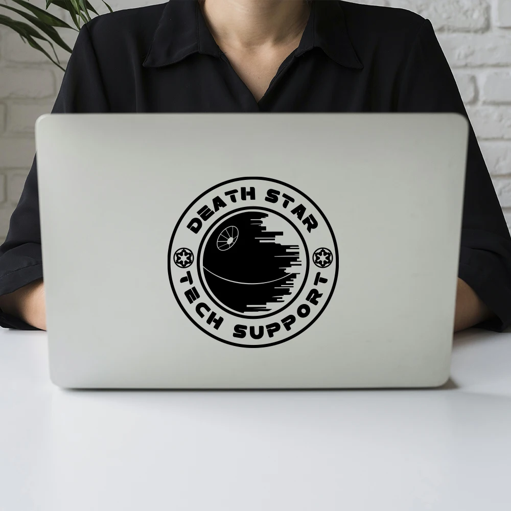 자동차 스티커 스페이스 워즈 데스 스타 테크 서포트 비 - Tech Accessories For Laptop 리뷰 및 가격